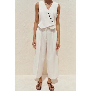 ZARA WIDE WAISTCOAT JUMPSUIT